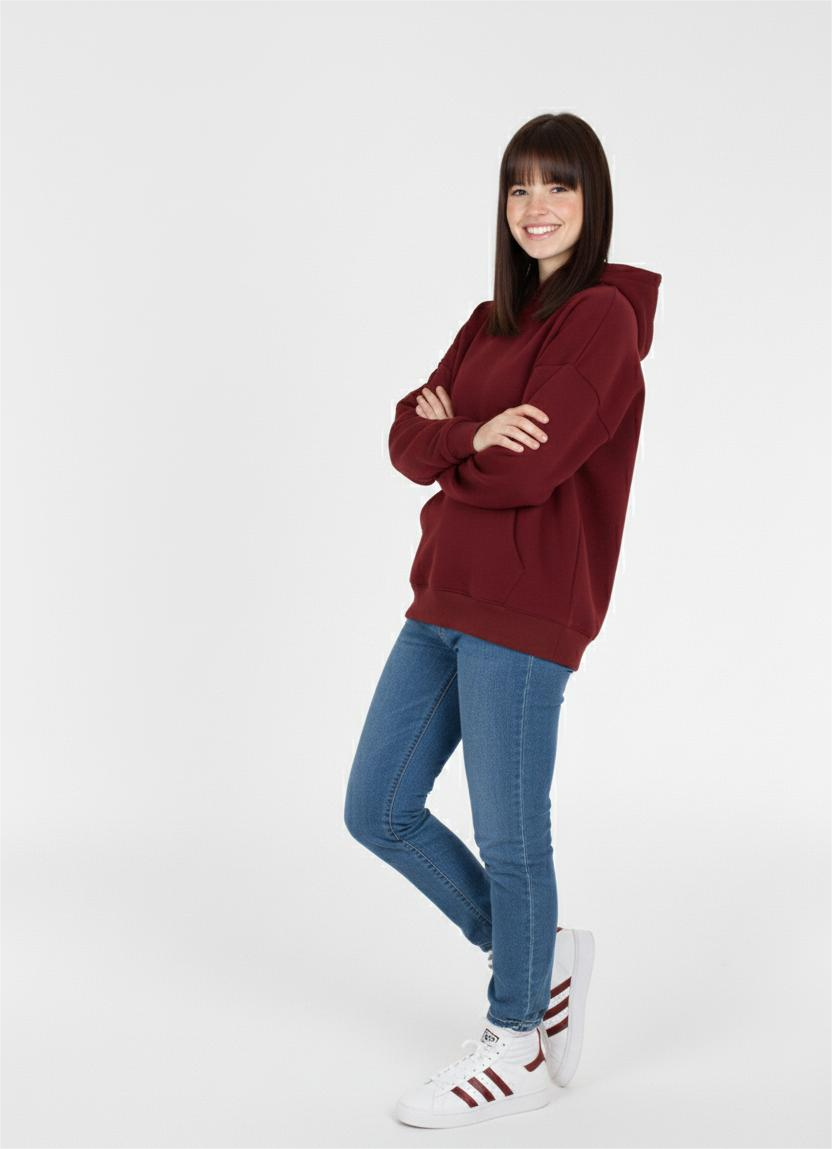 Бордовий худі діагональ жіночий