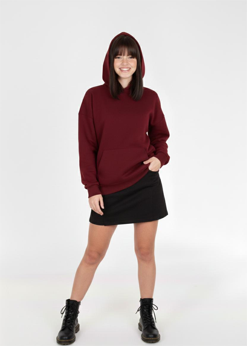 Бордовий худі діагональ жіночий