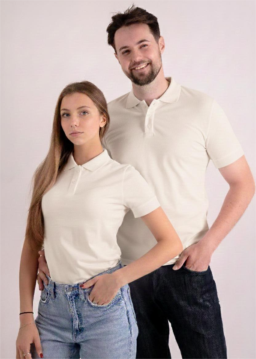 Молочна футболка поло жіноча CLASSIC 95/5