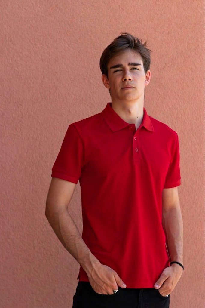 Червона футболка поло чоловіча PREMIUM