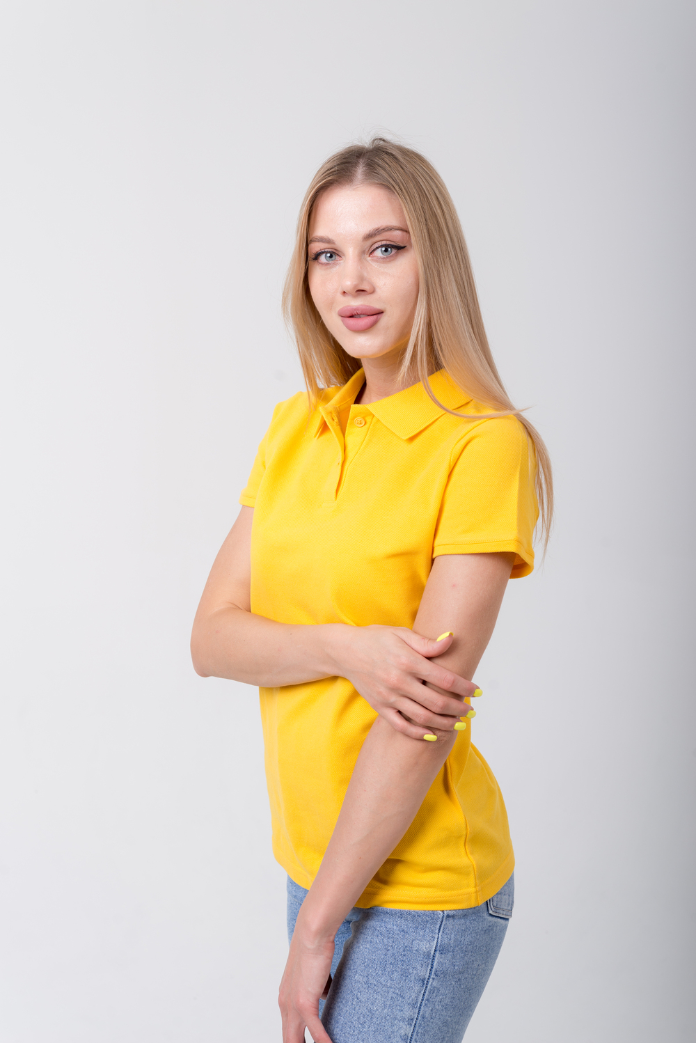 Лимонна футболка поло жіноча STANDART