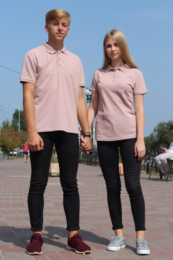 Пудрова футболка поло чоловіча STANDART