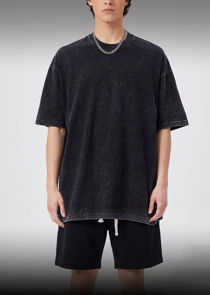 Чорна футболка чоловіча OVERSIZE варенка