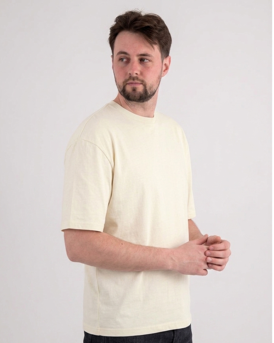 Молочна футболка OVERSIZE чоловіча