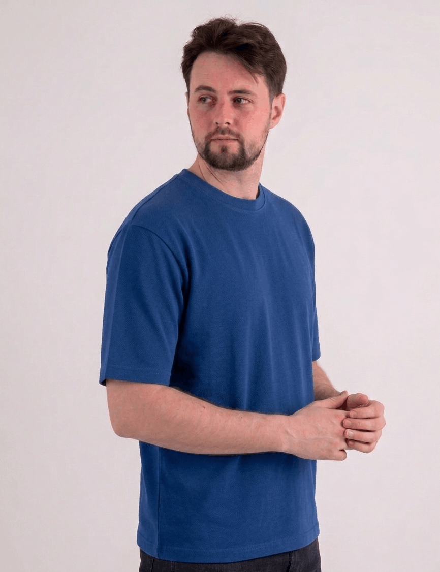 Синій джинс футболка OVERSIZE чоловіча