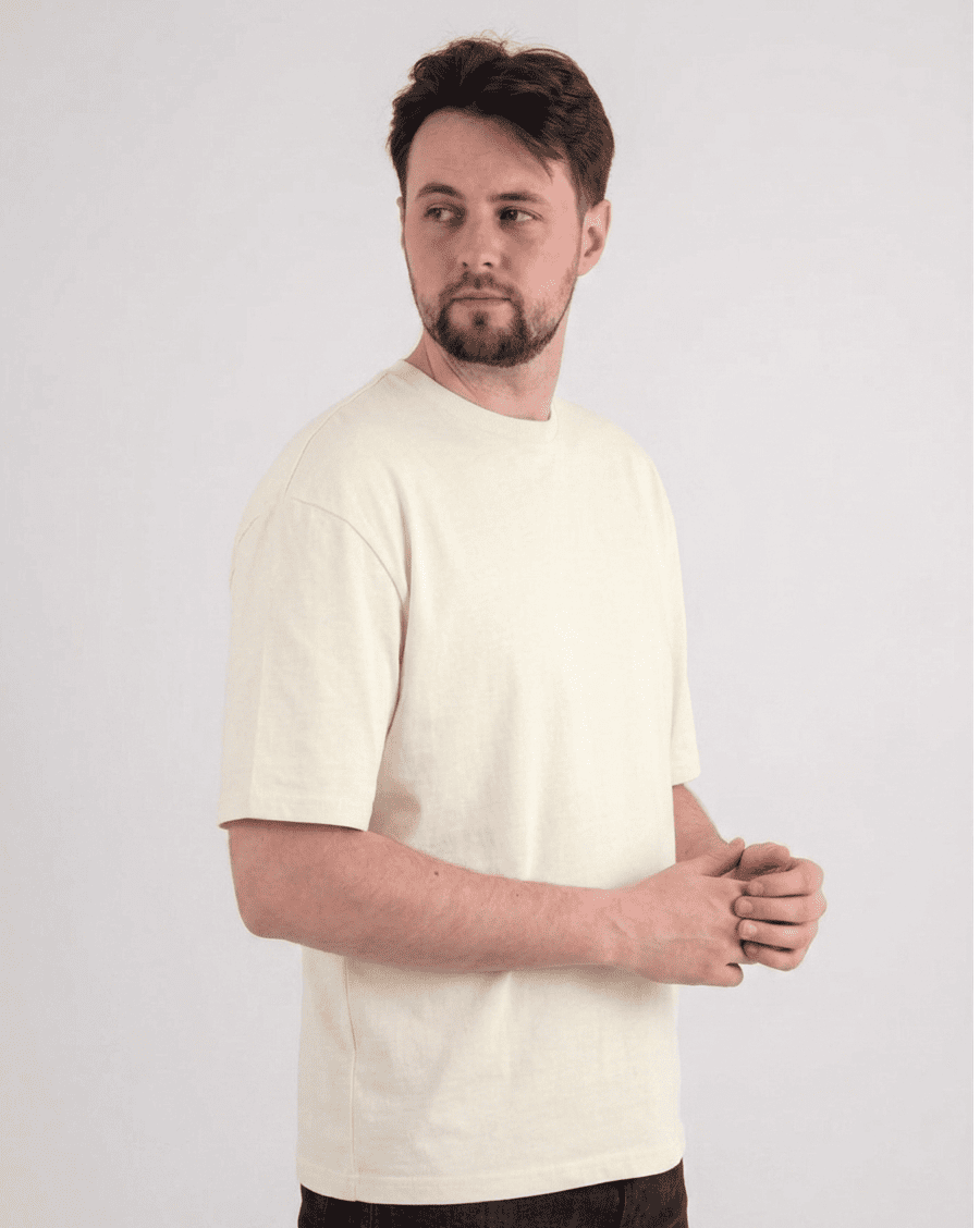 Молочна футболка OVERSIZE чоловіча