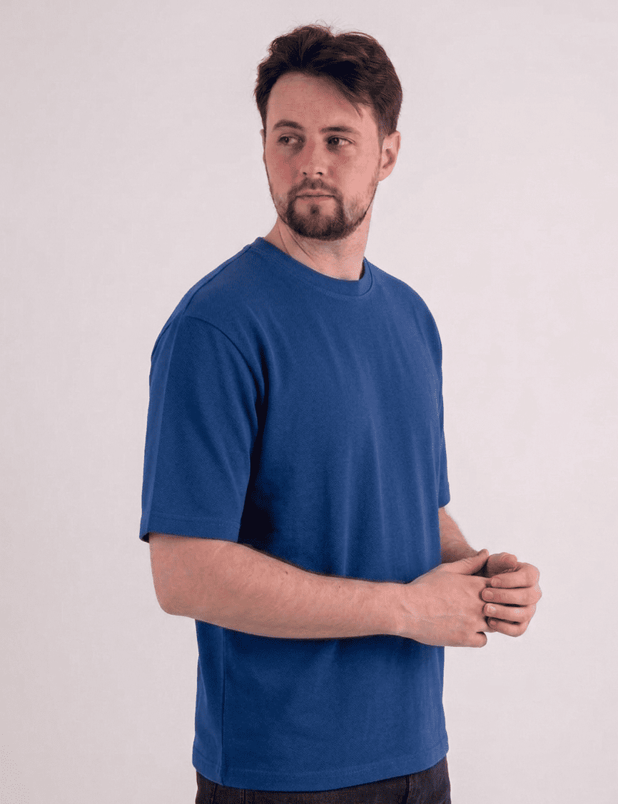 Синій джинс футболка OVERSIZE чоловіча